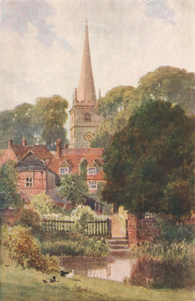 Buckingham, Buckinghamshire, by Harold Sutton Palmer 1929 vintage print